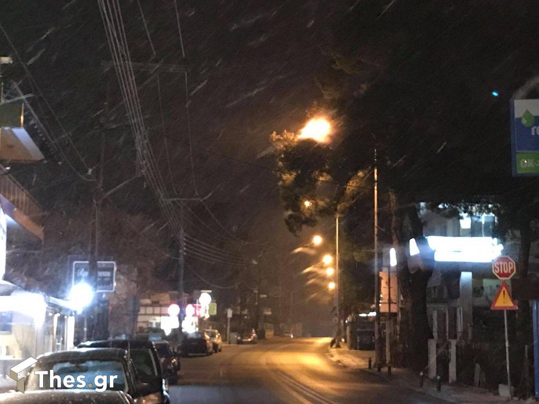 Θεσσαλονίκη Πανόραμα χιόνι χιόνια