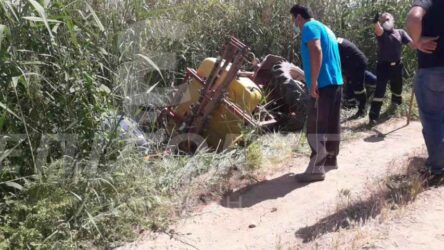 Σέρρες: Αγρότης έπεσε σε κανάλι με το τρακτέρ του (ΦΩΤΟ)