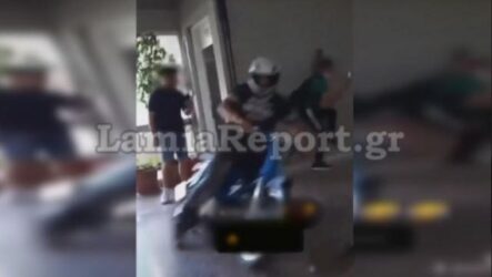 Μπήκε μέσα στο σχολείο με μηχανάκι – Τον αποθέωσαν οι μαθητές (ΒΙΝΤΕΟ)