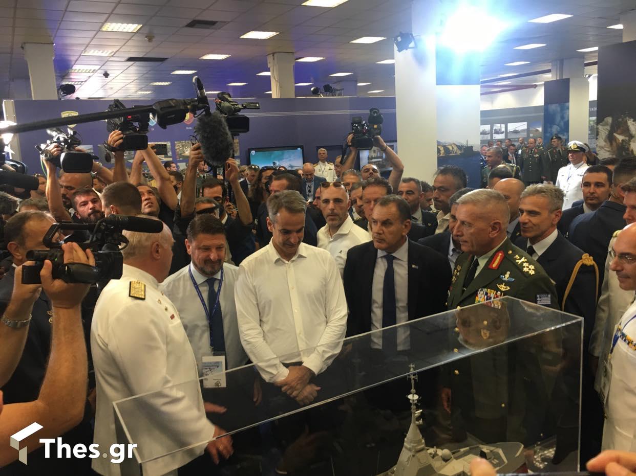 Επίσκεψη Μητσοτάκη 86η ΔΕΘ Περίπτερο Εθνικής Αμυνας