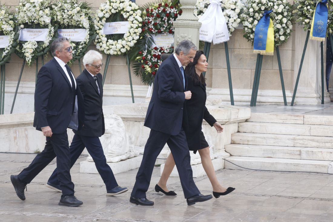 τέως βασιλιάς Κωνσταντίνος κηδεία Μητρόπολη Αντώνης Σαμαράς