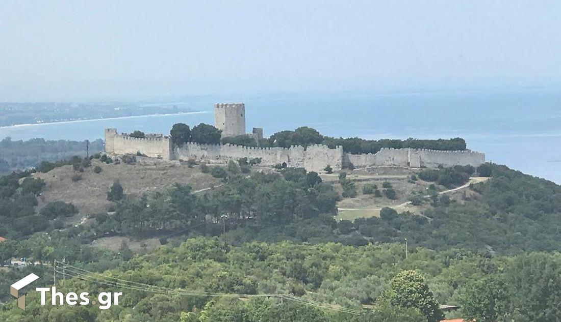 Κάστρο Πλαταμώνα θέα από Παλαιό Παντελεήμονα Πιερία