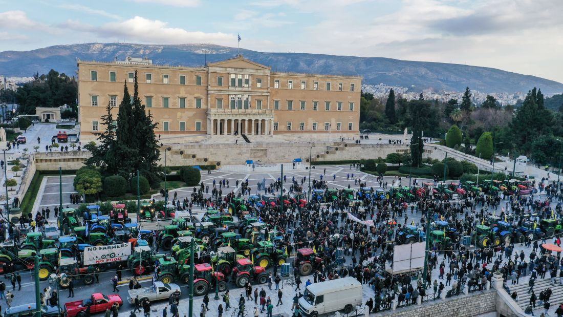 Αθήνα αγρότες τρακτέρ Σύνταγμα συλλαλητήριο