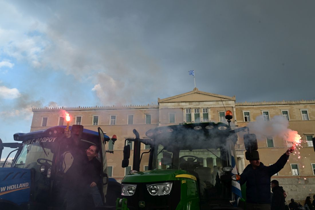 Αθήνα αγρότες τρακτέρ Σύνταγμα συλλαλητήριο