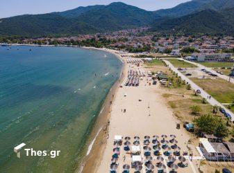 παραλία δυτική πλευρά Σταυρού θάλασσα διακοπές καλοκαίρι